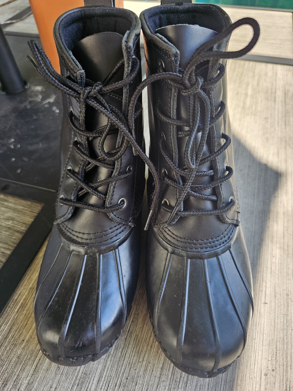 Polo Ralph Lauren Boys Ewan Duck Boots Triple Black Youth Size 4 Play Condition
